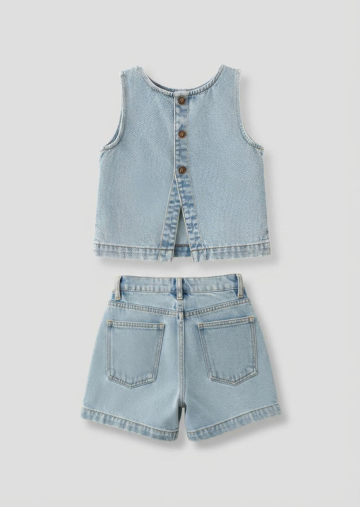 Sienna Denim Top & Short Set