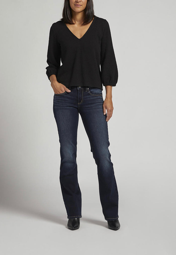 SILVER BRITT LOW RISE SLIM BOOT
