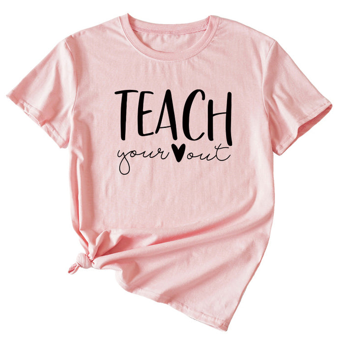 Pink (black font) / S