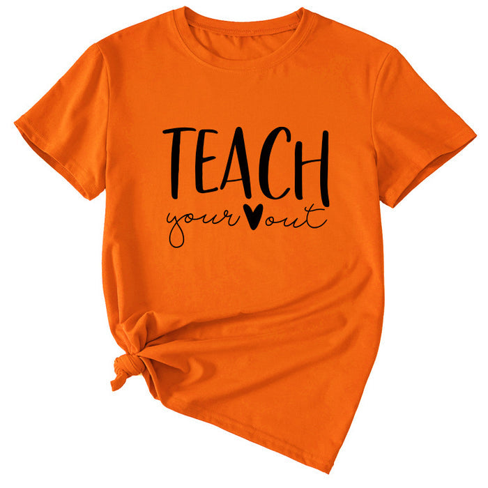 Orange (black font) / S