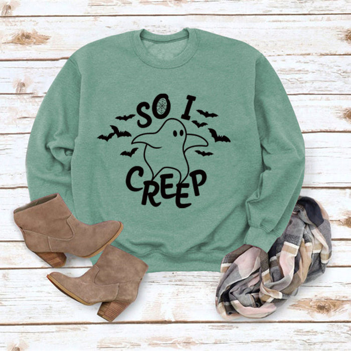 Light green sweater (black font) / S