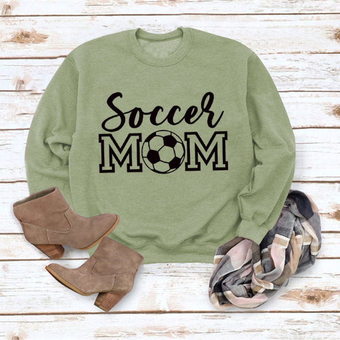 Olive green sweater (black font) / S
