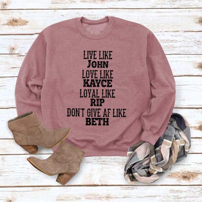 Rose gold sweater (black font) / S