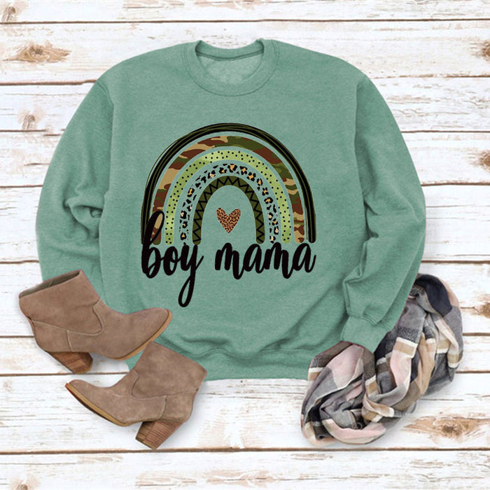 Light green sweater (black word color picture) / S