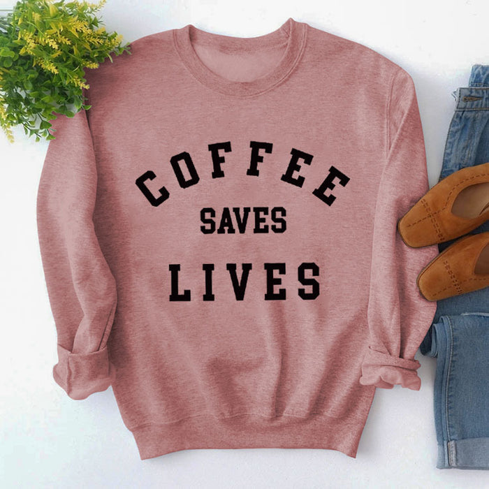Rose gold sweater (black font) / S