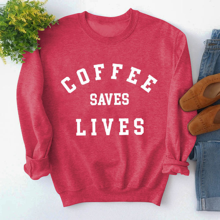 Red sweater (white font) / S