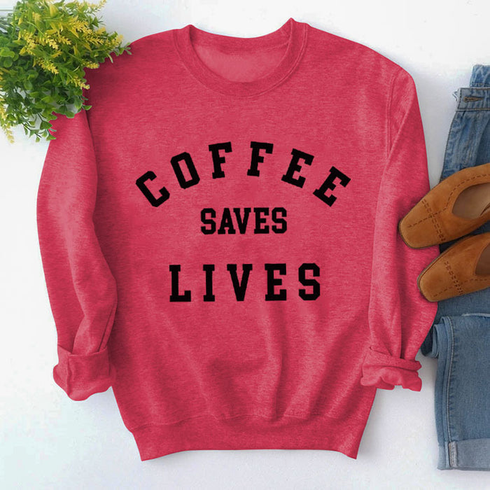 Red sweater (black font) / S
