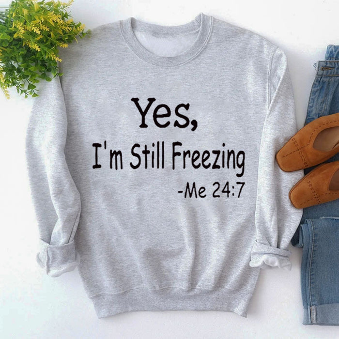 Gray sweater (black font) / S