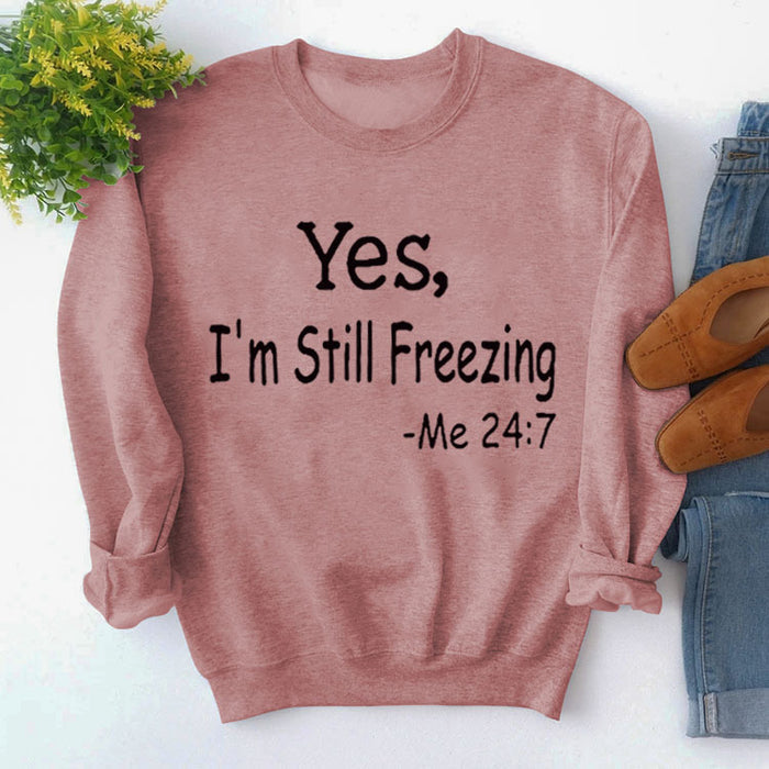 Rose gold sweater (black font) / S
