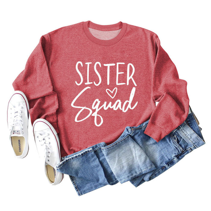 Red sweater (white font) / S