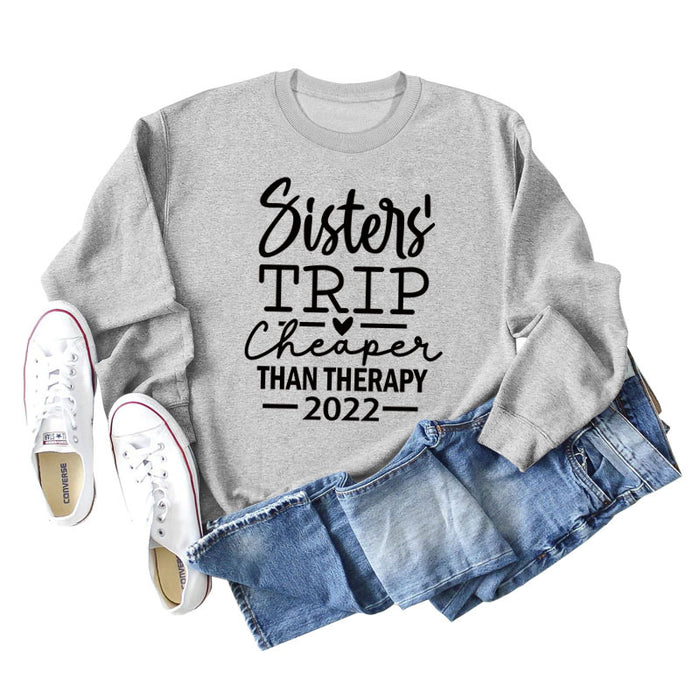 Grey sweater (black font) / S
