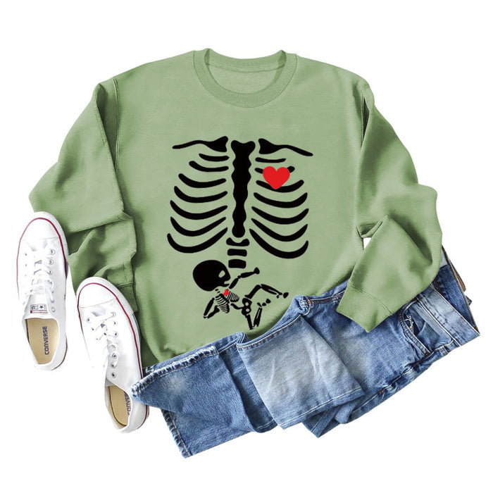 Olive green sweater (black word color picture) / S