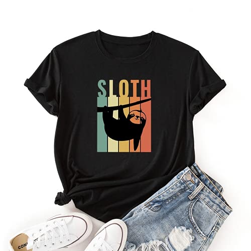 Sloth Shirt Women Funny Cute Sloth T-Shirt