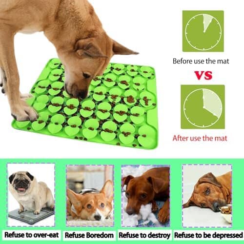 Slow Feeder Lick Mat for Dry Wet Food for Pet Encourages Natural Foraging Skill Dog Pet Clever