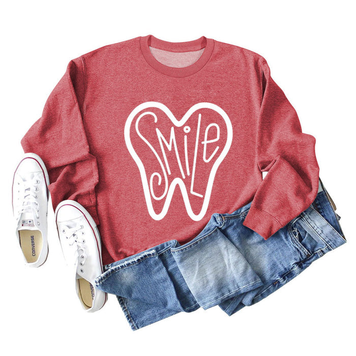 Red sweater (white font) / S