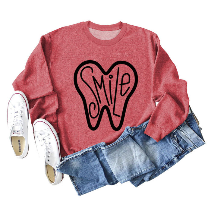 Red sweater (black font) / S