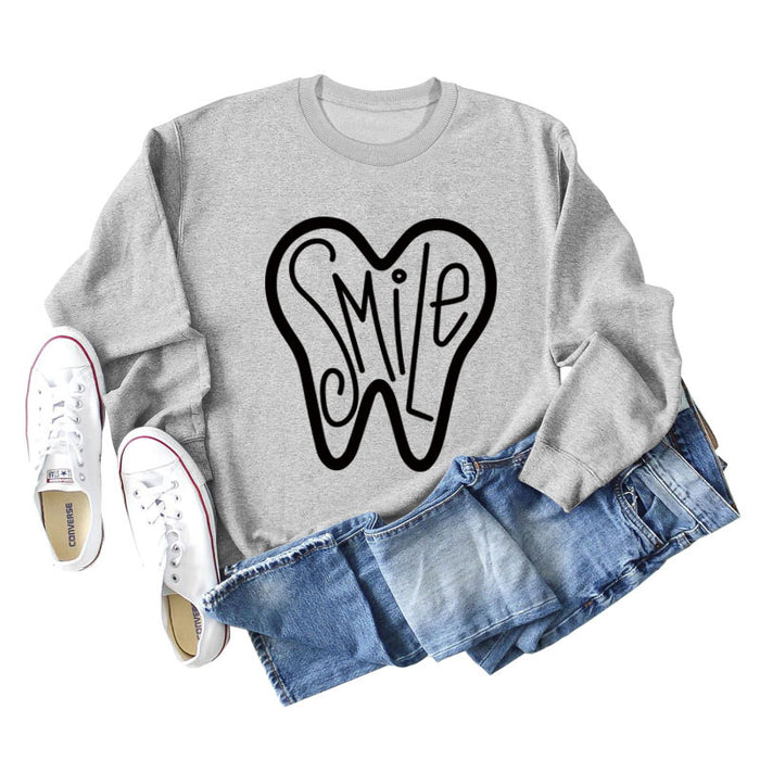 Grey sweater (black font) / S