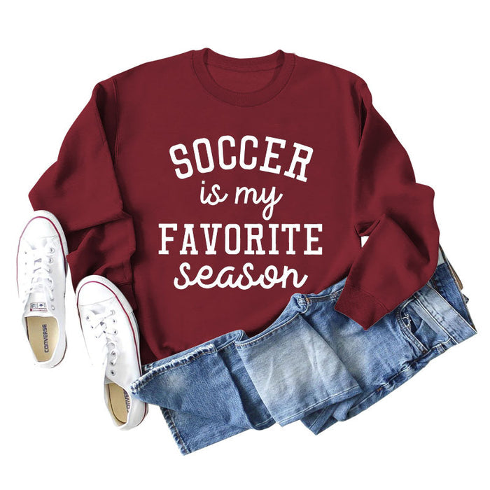 Red wine sweater (white font) / S
