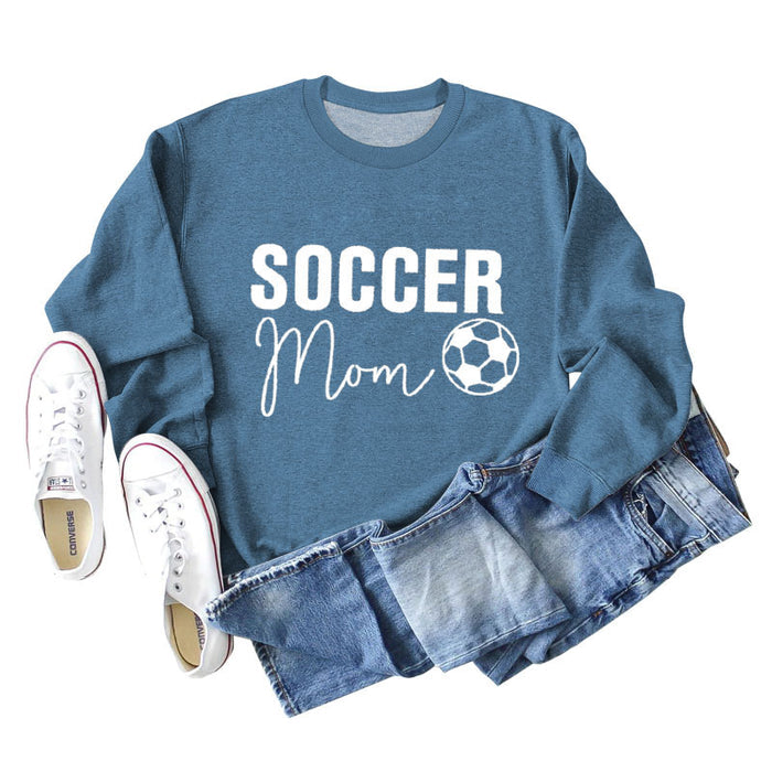 Blue sweater (white font) / S