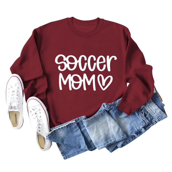 Wine red sweater (white font) / S