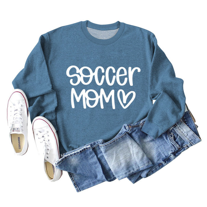 Blue sweater (white font) / S