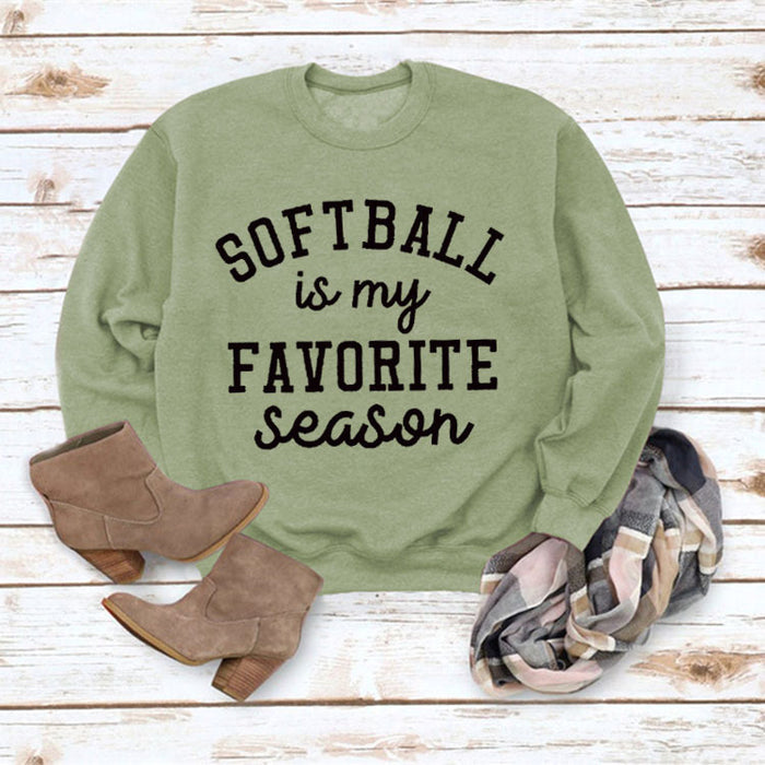 Olive sweater (black font) / S