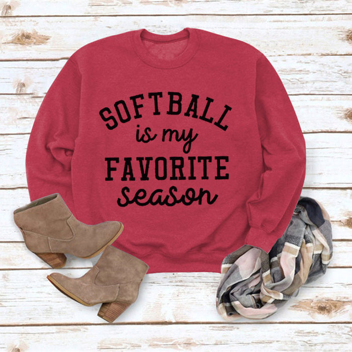 Red sweater (black font) / S