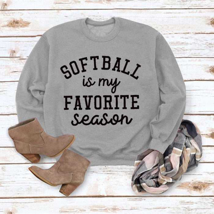 Grey sweater (black font) / S