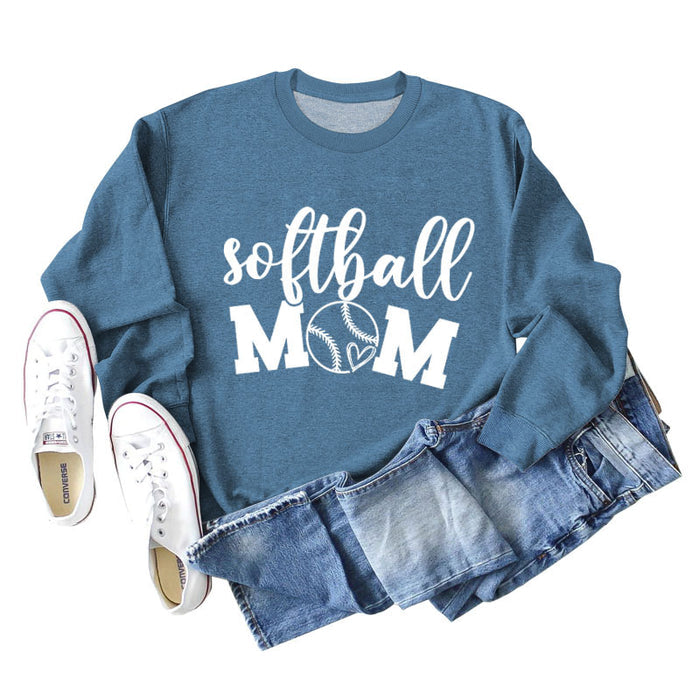 Blue sweater (white font) / S