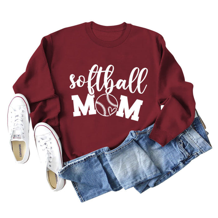 Wine red sweater (white font) / S