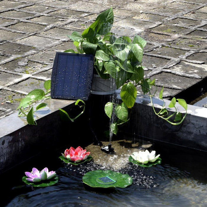 Solar Power Panel Landscape Fountain Water Pump Fountain Pump Pet Clever