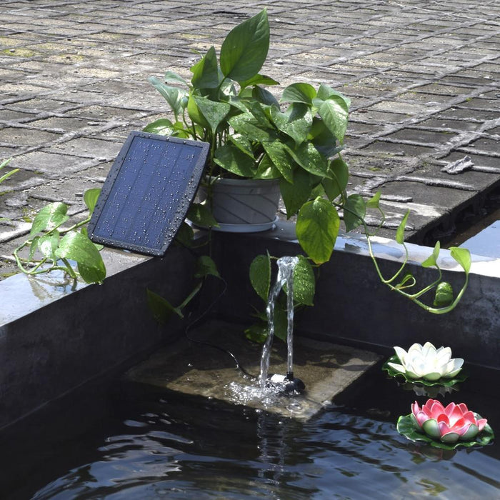 Solar Power Panel Landscape Fountain Water Pump Fountain Pump Pet Clever