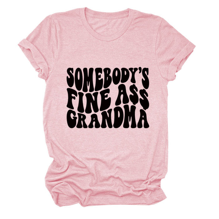 Pink (black font) / S
