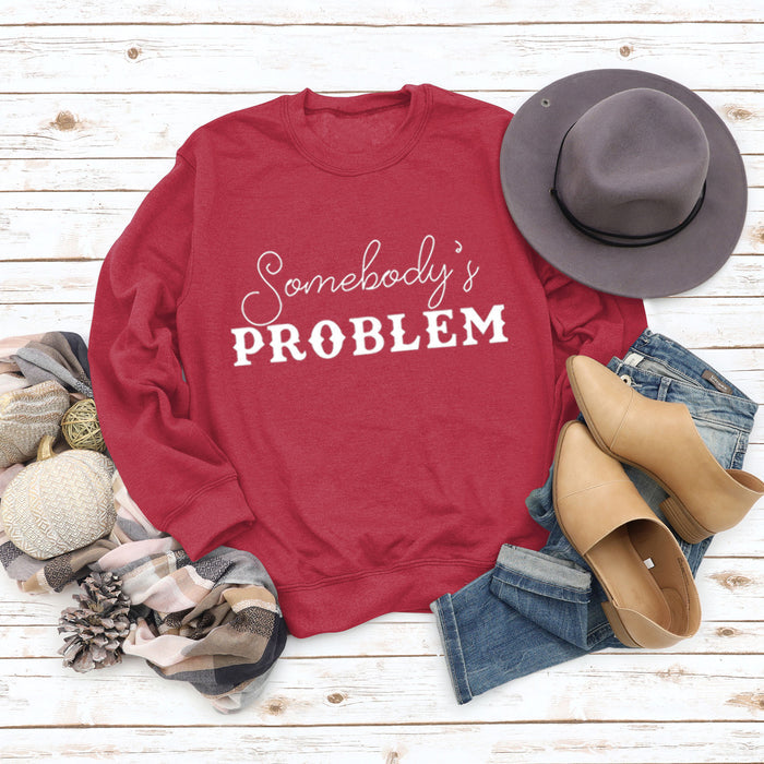 Red sweater (white font) / S