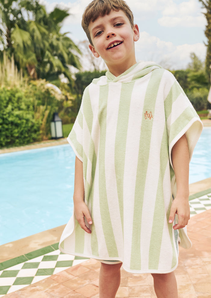 Sonny Stripe Towelling Poncho