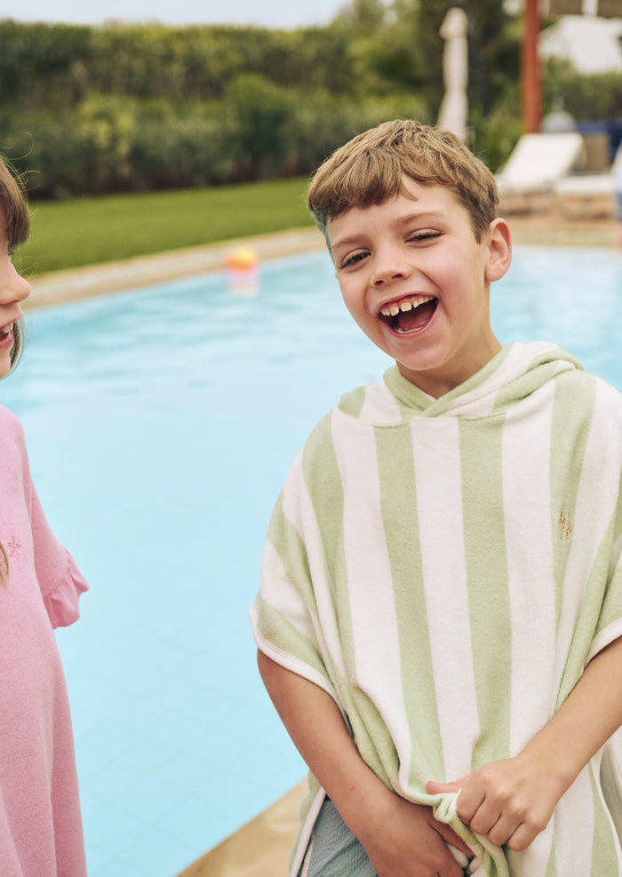 Sonny Stripe Towelling Poncho