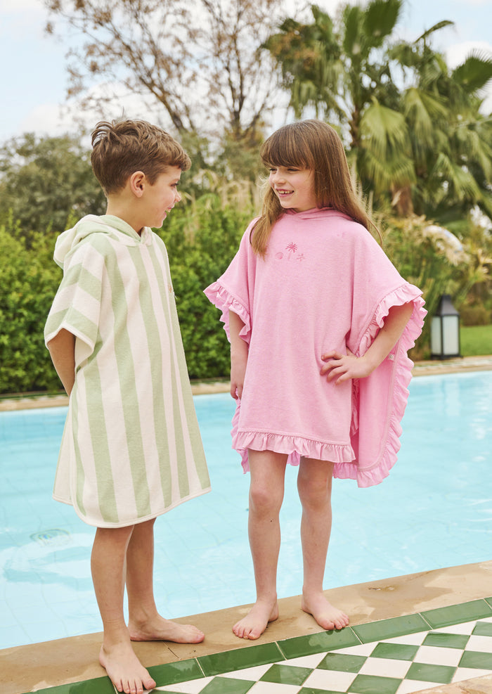 Sonny Stripe Towelling Poncho