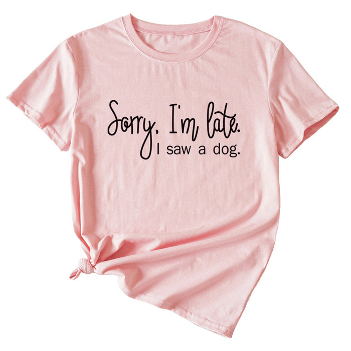 Pink (black font) / S