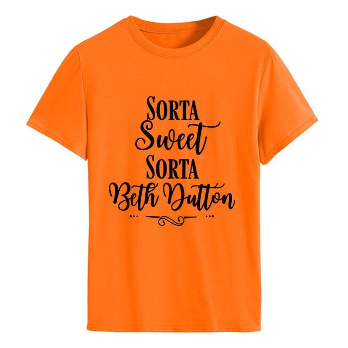 Orange (black font) / S