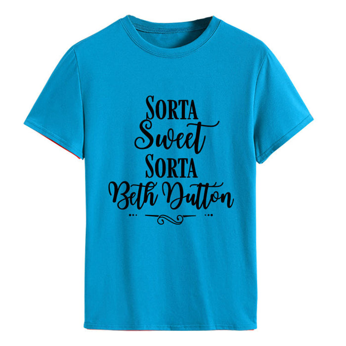 Lake blue (black font) / S