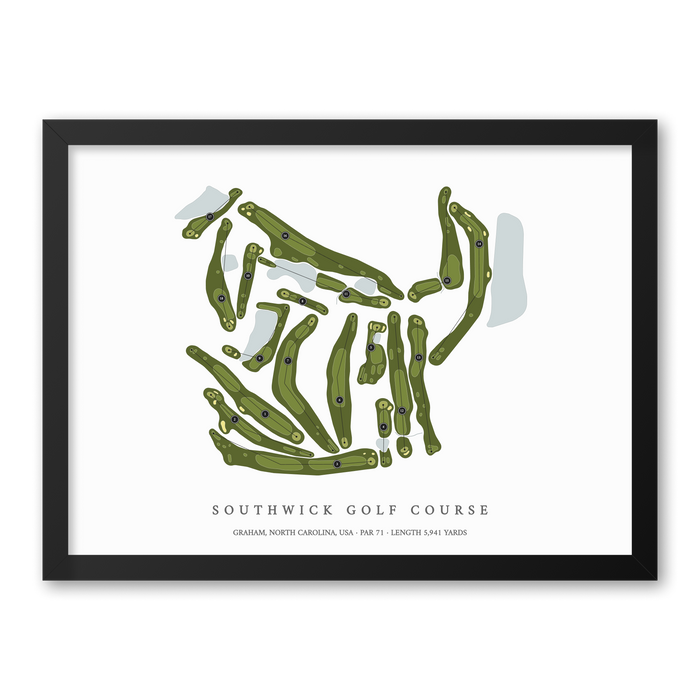 Southwick Golf Course | Golf Course Map | Black Frame