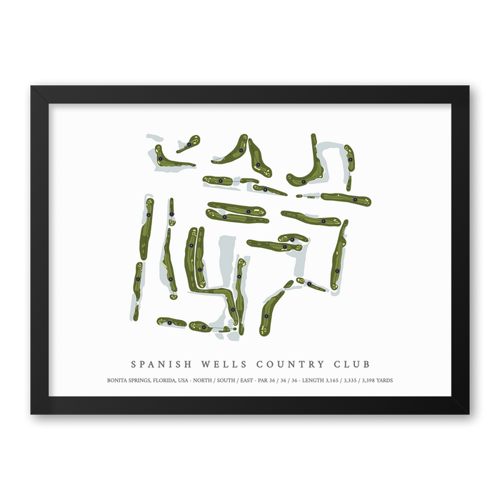 Spanish Wells Country Club | Golf Course Print | Black Frame