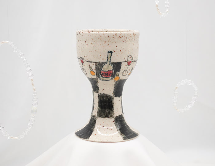 Speckled Wine Goblet