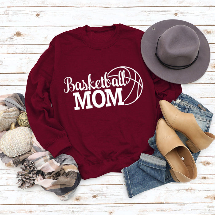 Red wine sweater (white font) / S