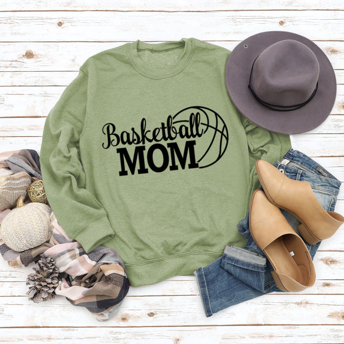 Olive green sweater (black font) / S
