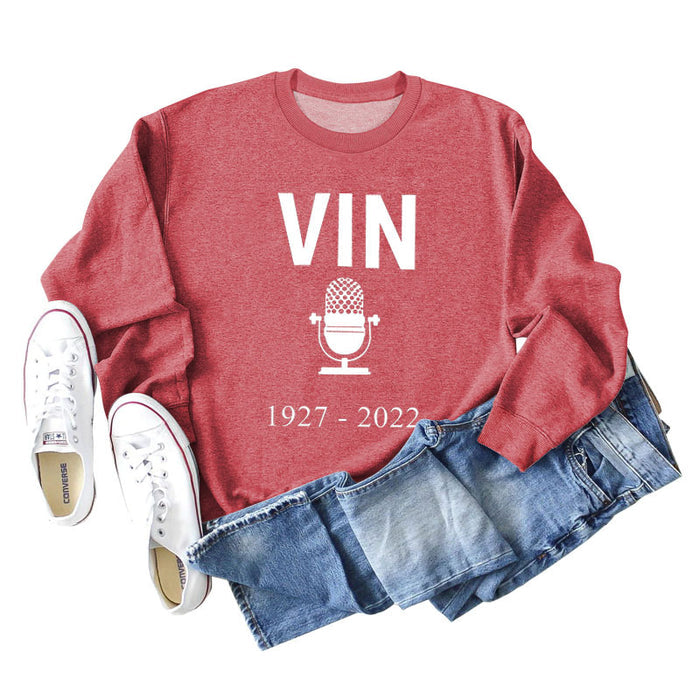 Red sweater (white font) / S