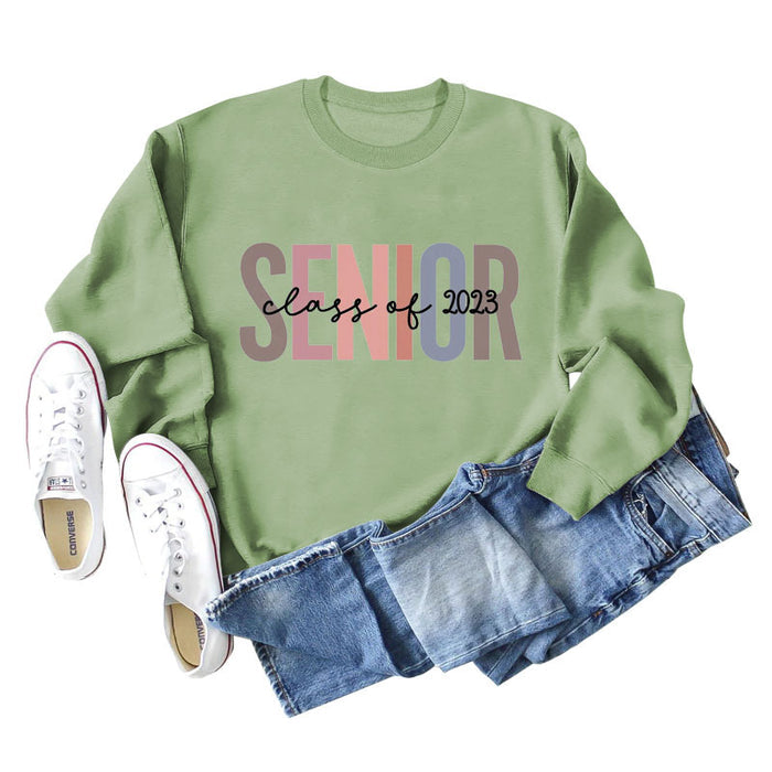 Olive green sweater (black word color picture) / S