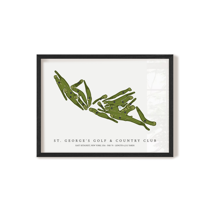 St George's Golf & Country Club | Golf Course Print | Black Frame