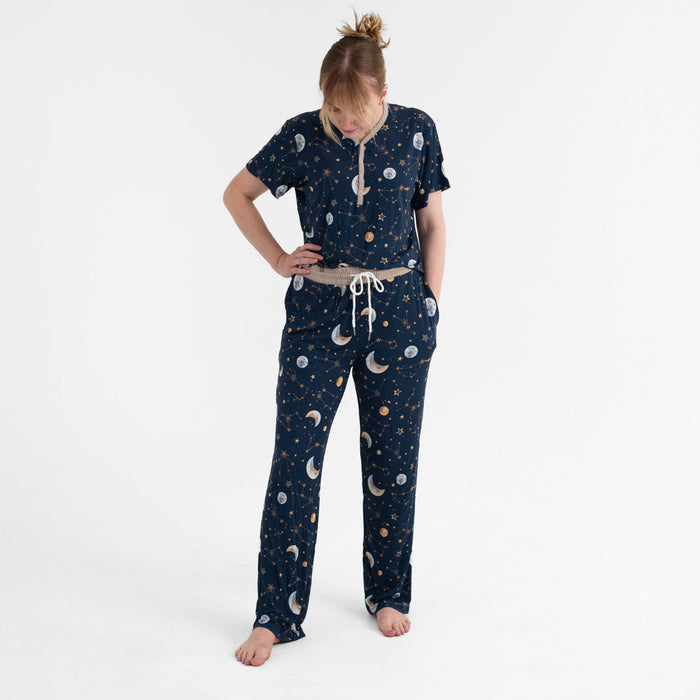 Starry Night Short Sleeve Loungin' Around Two Piece Set