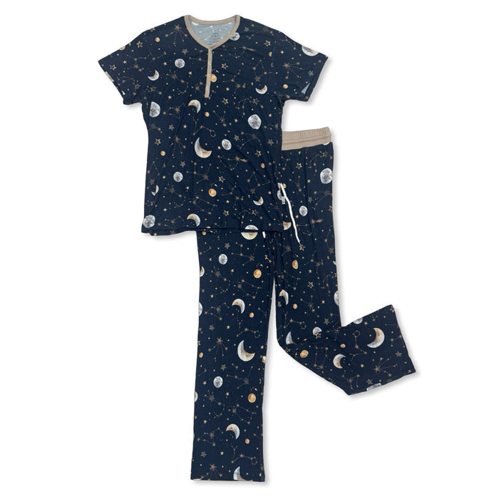 Starry Night Short Sleeve Loungin' Around Two Piece Set